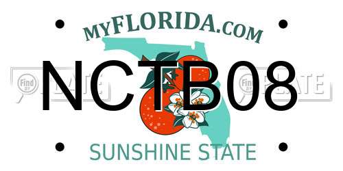 NCTB08 Florida License Plate