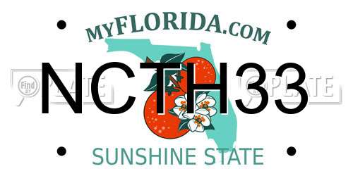 NCTH33 Florida License Plate