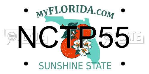 NCTP55 Florida License Plate