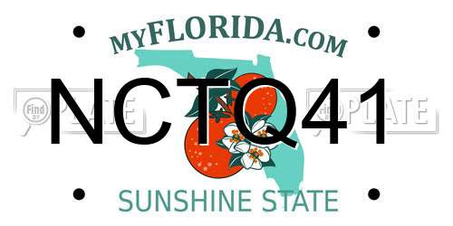 NCTQ41 Florida License Plate