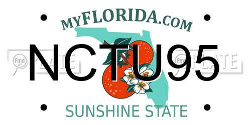 NCTU95 Florida License Plate