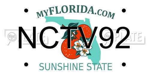 NCTV92 Florida License Plate