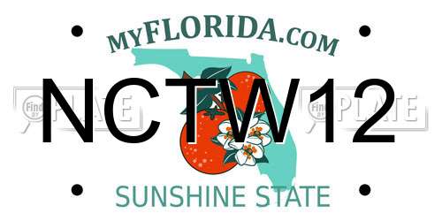 NCTW12 Florida License Plate