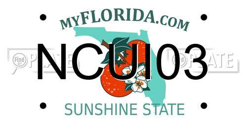 NCUI03 Florida License Plate