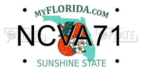 NCVA71 Florida License Plate