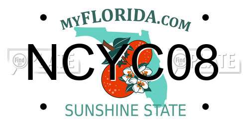 NCYC08 Florida License Plate
