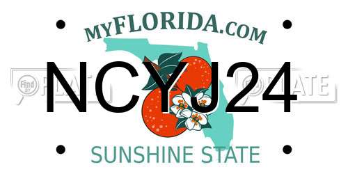 NCYJ24 Florida License Plate