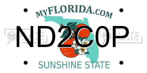 ND2C0P Florida License Plate