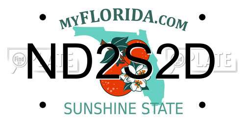 ND2S2D Florida License Plate