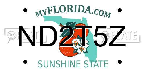 ND2T5Z Florida License Plate