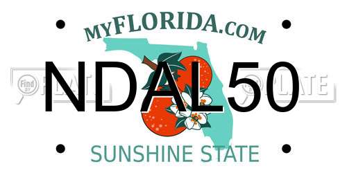 NDAL50 Florida License Plate