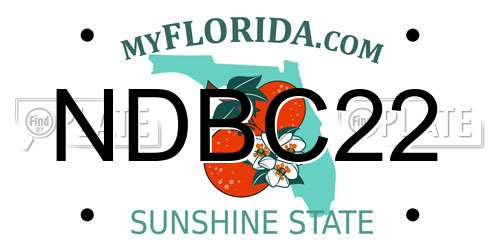 NDBC22 Florida License Plate