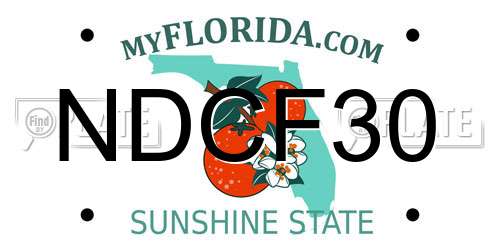 NDCF30 Florida License Plate