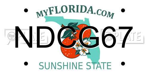 NDCG67 Florida License Plate