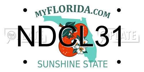 NDCL31 Florida License Plate