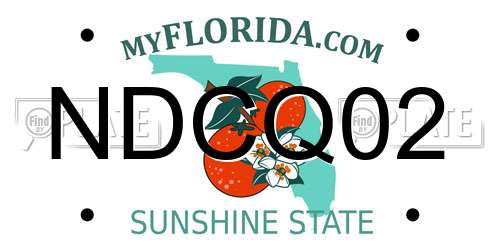 NDCQ02 Florida License Plate