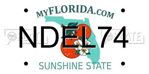 NDEL74 Florida License Plate