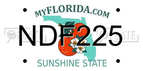 NDF225 Florida License Plate