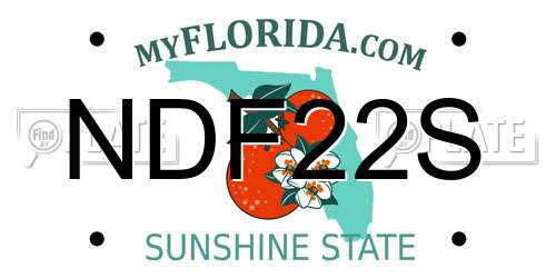 NDF22S Florida License Plate