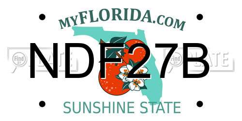 NDF27B Florida License Plate