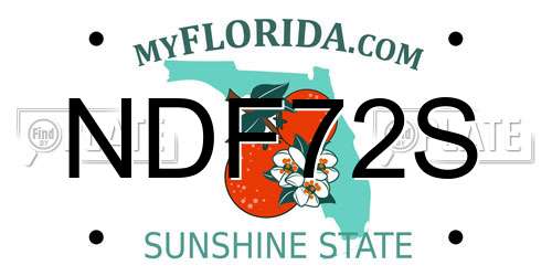 NDF72S Florida License Plate