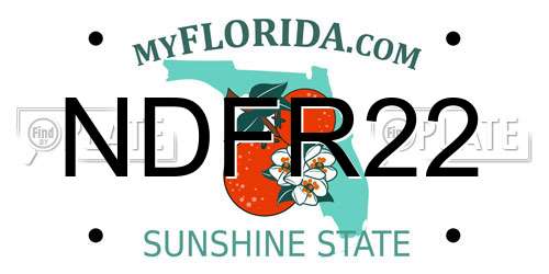 NDFR22 Florida License Plate