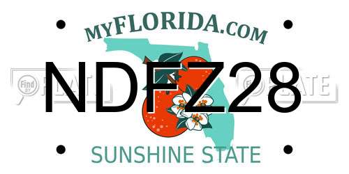 NDFZ28 Florida License Plate