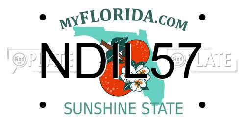 NDIL57 Florida License Plate