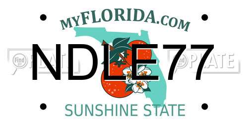 NDLE77 Florida License Plate