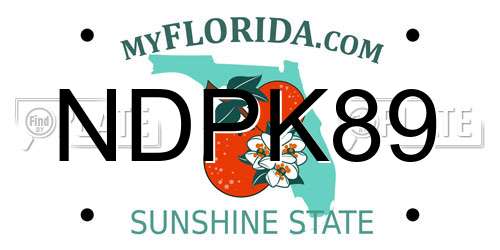 NDPK89 Florida License Plate