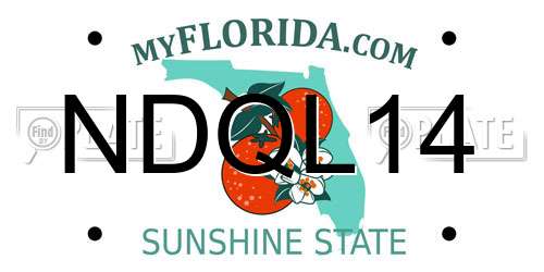 NDQL14 Florida License Plate