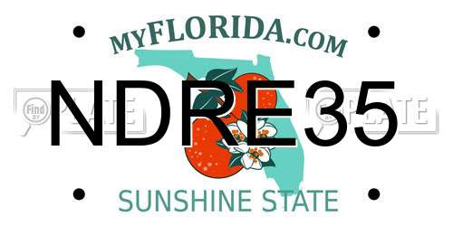 NDRE35 Florida License Plate
