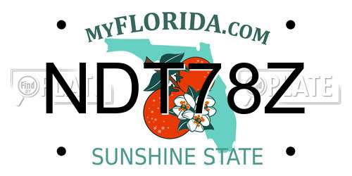 NDT78Z Florida License Plate