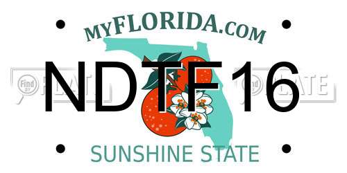 NDTF16 Florida License Plate