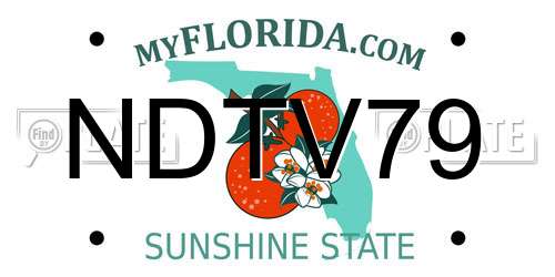 NDTV79 Florida License Plate