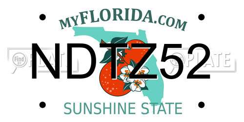 NDTZ52 Florida License Plate