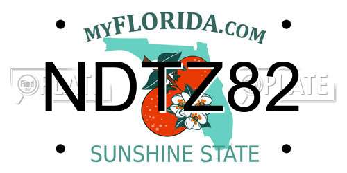 NDTZ82 Florida License Plate