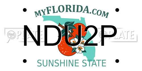 NDU2P Florida License Plate