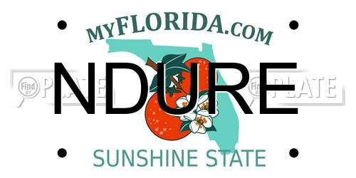 NDURE Florida License Plate