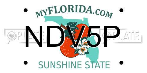 NDV5P Florida License Plate