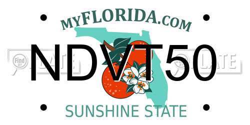 NDVT50 Florida License Plate