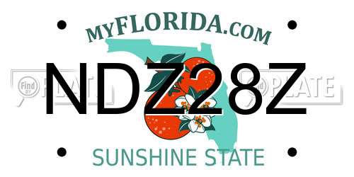 NDZ28Z Florida License Plate
