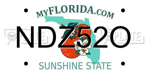 NDZ52O Florida License Plate