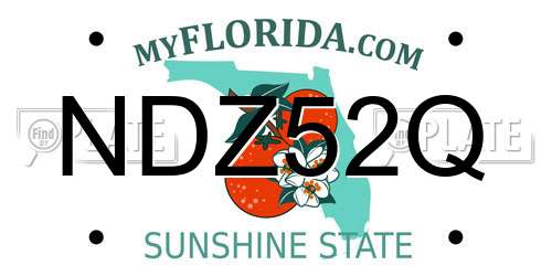 NDZ52Q Florida License Plate