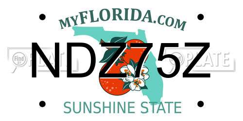 NDZ75Z Florida License Plate