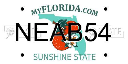 NEAB54 Florida License Plate