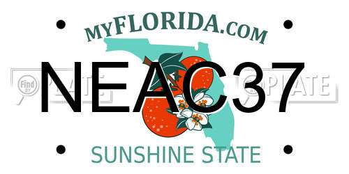 NEAC37 Florida License Plate