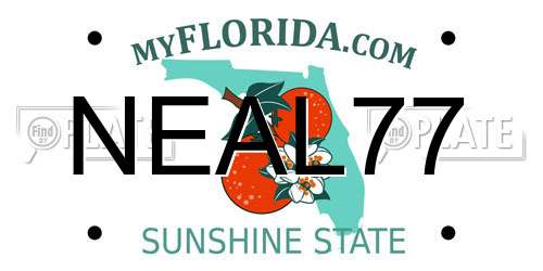 NEAL77 Florida License Plate