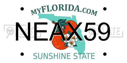 NEAX59 Florida License Plate