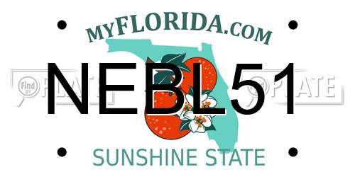 NEBL51 Florida License Plate